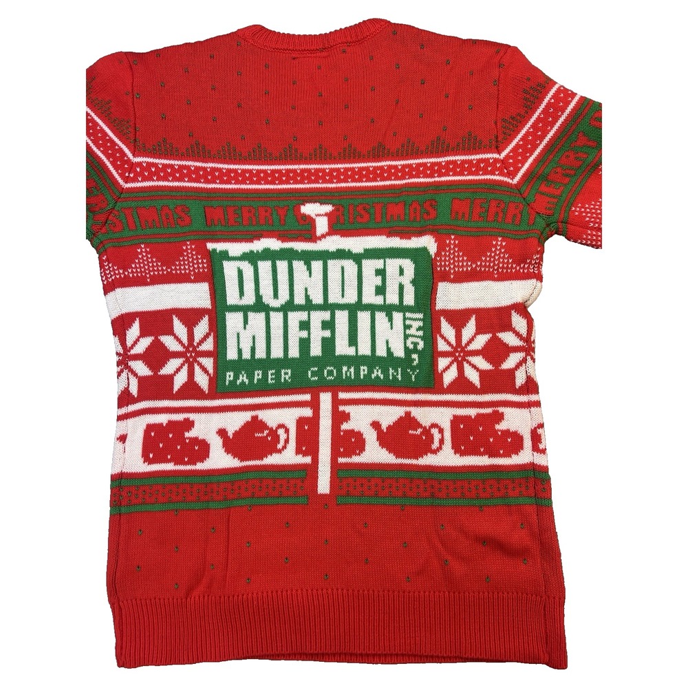 The Office Dunder Mifflin Paper Company Med‎ Y2k Unisex Ugly Chritsmas Sweater - Picture 4 of 4